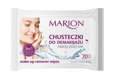 Marion Make-up Remover Wipes Chusteczki do demakijażu twarzy oczu i szyi 20szt